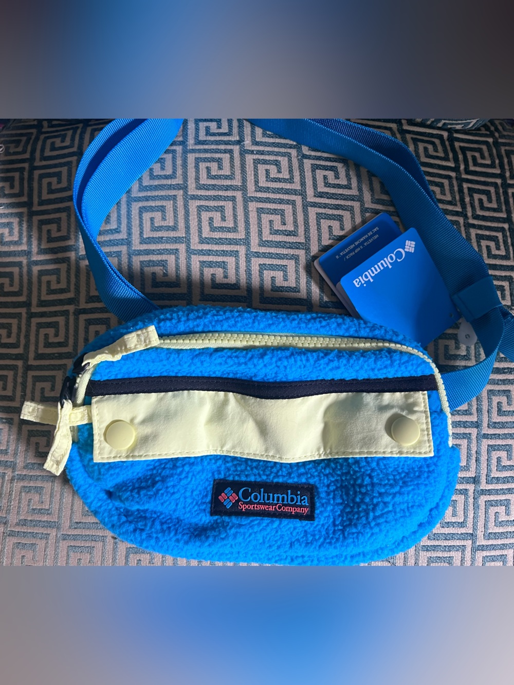 Columbia Bright Blue Fleece Belt Bag NWT